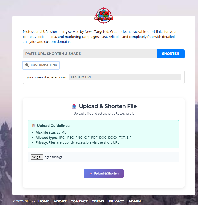 Public Upload Interface